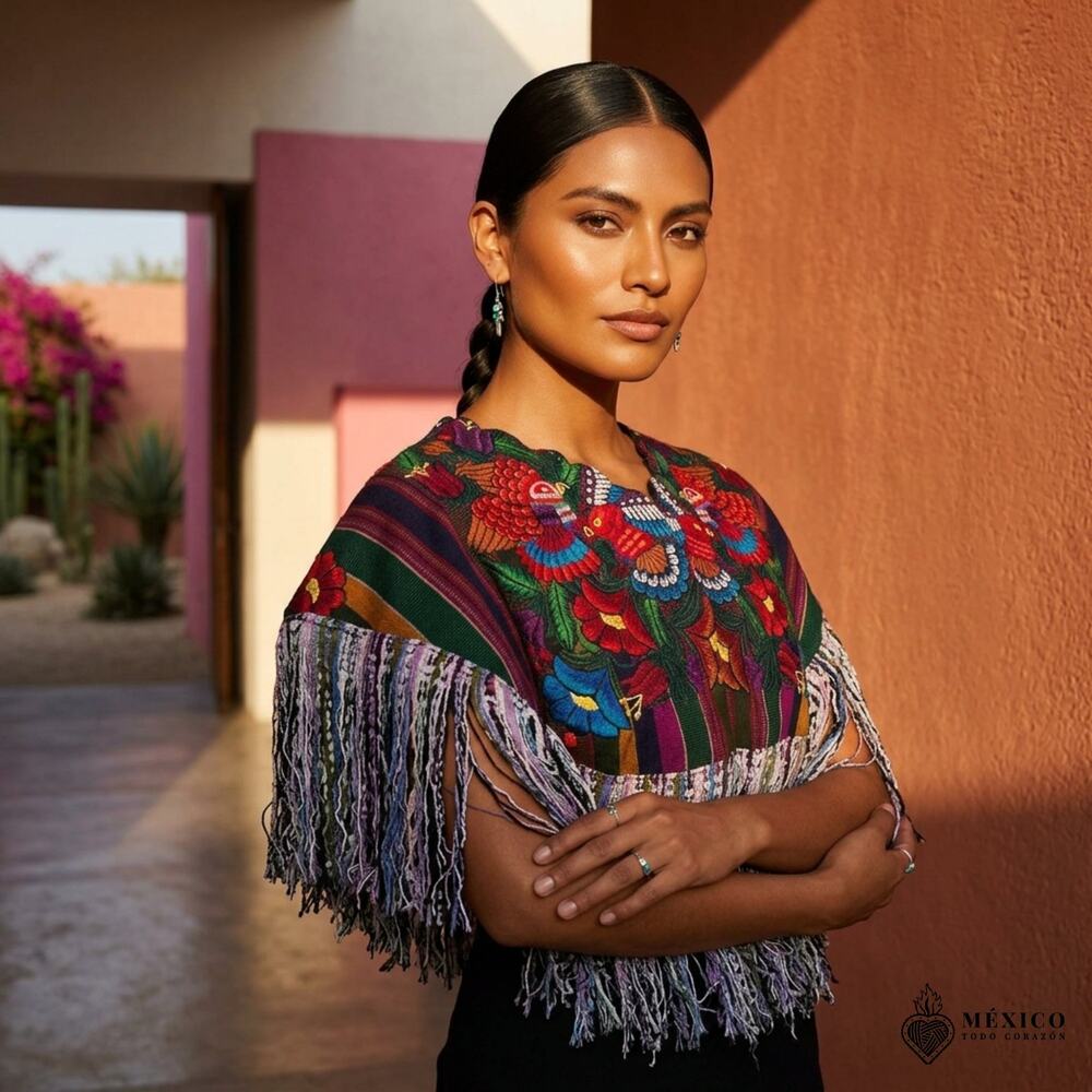 Cape huipil only One of a kind SEE measurements will fit xsmall to L 1xl 2xl